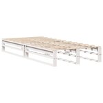 vidaXL Cadre de lit sans matelas blanc 75x190 cm bois de pin massif