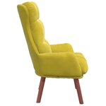 vidaXL Fauteuil Relaxant en Velours Jaune