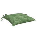 vidaXL Coussins de chaise lot de 4 à motif de feuilles 50x50x7cm tissu