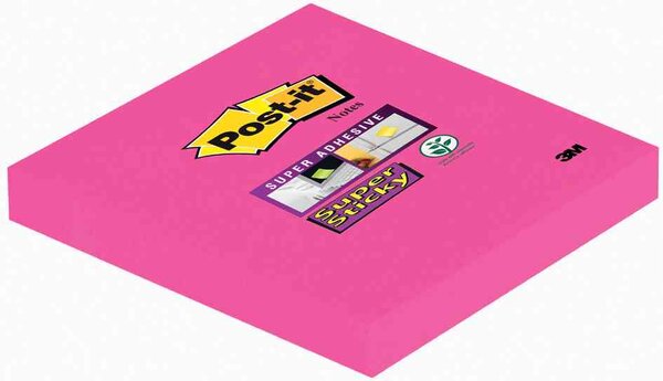 Bloc 90 F Super Sticky Notes 76 x 76 mm Rose Ultra POST-IT