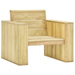 vidaXL Salon de jardin 4 Pièces Bois massif de pin imprégné