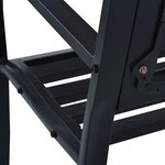vidaXL Banc de jardin 125 cm Noir Acier