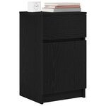 vidaXL Tables de chevet 2 Pièces noir 39x35x65 cm bois d’ingénierie