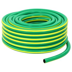 vidaXL Tuyau de jardin 5 couches Vert et jaune 12 mm PVC