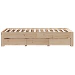 vidaXL Cadre de lit sans matelas avec tiroirs 90x190 cm bois de pin