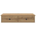 vidaXL Étagère murale avec tiroirs chêne artisanal bois d'ingénierie