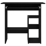 vidaXL Bureau chêne noir 80x45x74 cm bois d'ingénierie
