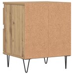 vidaXL Table de chevet chêne artisanal 40x35x50 cm bois d’ingénierie