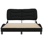 vidaXL Cadre de lit avec LED sans matelas Hvar noir 120x200 cm tissu