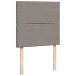 vidaXL Sommier à lattes de lit avec matelas Taupe 80x200 cm Tissu