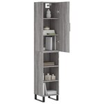 vidaXL Buffet haut Sonoma gris 34 5x34x180 cm Bois d'ingénierie