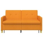 vidaXL Canapé-lit escamotable Jaune foncé Tissu
