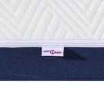 vidaXL Matelas Blanc  bleu 160 x 200 cm Mousse