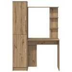 vidaXL Bureau avec rangement Chêne artisan Bois d'ingénierie