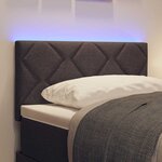 vidaXL Tête de lit avec des lumières à LED Réglable Marron 80 cm tissu