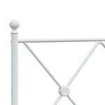 vidaXL Cadre de lit métal avec tête de lit/pied de lit blanc 100x200cm