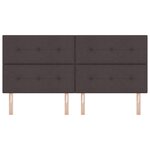 tête de lit vidaXL capitonnée marron foncé 200 cm en tissu