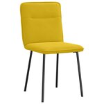 vidaXL Chaises à manger lot de 4 jaune velours