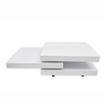 vidaXL Table basse 3 étagères blanc brillant
