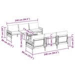 vidaXL Ensemble de canapé de jardin 7 Pièces Anthracite Acier & Tissu