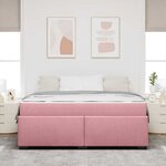 vidaXL Cadre de lit avec matelas Rose 180 x 200 cm Velours