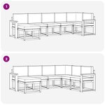 vidaXL Ensemble de canapés d'extérieur 7 pc Blanc et crème Polyester