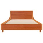 vidaXL Cadre de lit sans matelas cire marron 75x190 cm bois pin massif
