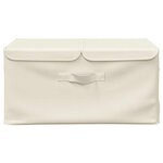 vidaXL Boîte de rangement Tissu 50x30x25 cm Crème