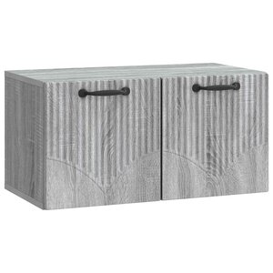 vidaXL Meuble TV mural Sonoma gris 59 5 x 31 x 30 cm Bois d'ingénierie