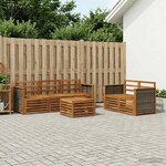 vidaXL Ensemble de canapés d'extérieur 6 pc Naturel