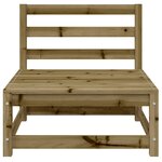 vidaXL Canapé de jardin sans accoudoirs repose-pieds bois pin imprégné