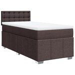 vidaXL Sommier à lattes de lit avec matelas Marron foncé 80x200 cm