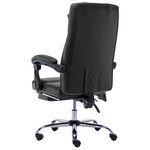 vidaXL Chaise de bureau de massage Noir Similicuir