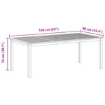 Ensemble de salle à manger de jardin 7 pièces vidaXL en poly rotin noir acacia