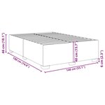 vidaXL Cadre de lit sans matelas gris foncé 140x190 cm tissu