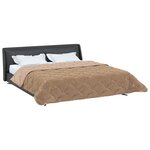 vidaXL Couette d'été 240 x 260 cm Été Taupe Respirant