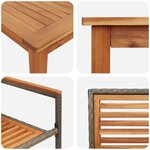 vidaXL Ensemble de salle à manger de jardin 7 pièces Gris Poly Rattan Acacia