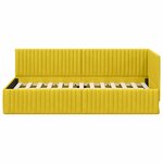 vidaXL Cadre de lit d'angle Jaune 90 cm x 190 cm tissu