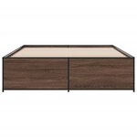 vidaXL Cadre de lit sans matelas chêne marron 140x200 cm