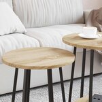 vidaXL Ensemble de tables d'appoint 2 Pièces Chêne Sonoma et noir