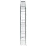 vidaXL Paniers à gabions arqués 9 Pièces 400x30x180/200 cm Fer galvanisé