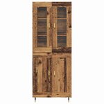 vidaXL Haut Armoire 2 Pièces Bois ancien Bois d'ingénierie