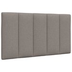 vidaXL Coussin de tête de lit taupe 90 cm tissu