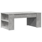 vidaXL Table basse gris béton 102x55x42 cm bois d'ingénierie