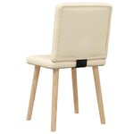 vidaXL Chaises à manger lot de 2 crème tissu