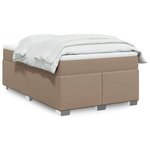 vidaXL Sommier à lattes de lit avec matelas Cappuccino 120x200 cm