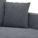 vidaXL Ensemble de canapés 3 Pièces avec coussins Gris foncé Velours