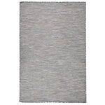vidaXL Tapis à tissage plat d'extérieur 120x170 cm Marron et bleu