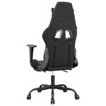 vidaXL Chaise de jeu avec repose-pied Noir et rouge Similicuir