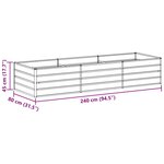 vidaXL Jardinière surélevée Marron Clair 240 x 80 x 45 cm